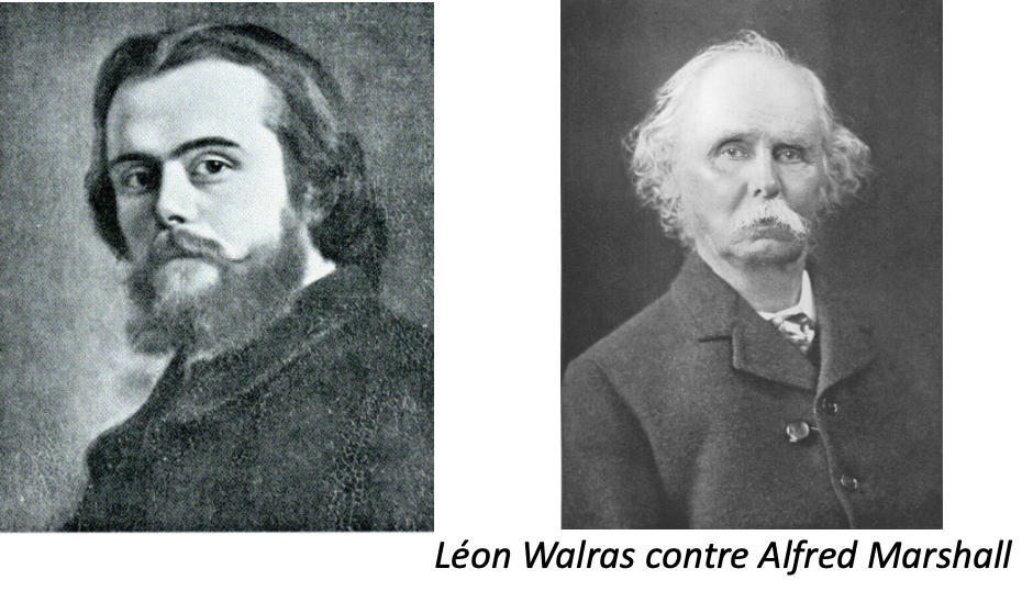 Léon Walras contre Alfred Marshall